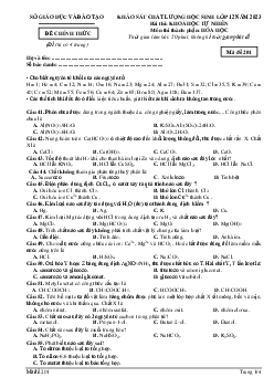 Đề thi thử THPT Quốc gia năm 2023 môn Hóa học Sở GD&ĐT Đắk Nông