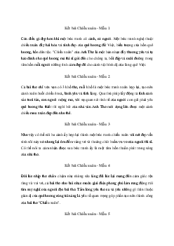 Kết bài Chiều xuân của Anh Thơ | Văn mẫu 11 Chân trời sáng tạo