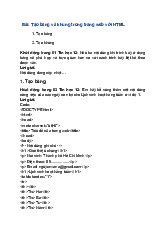 Giải SGK Tin học 12 Chân trời sáng tạo Bài F3: Tạo bảng và khung trong trang web với HTML