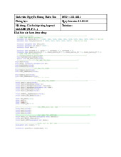 Các bài tập tổng hợp mô hình LED | Môn Vi xử lý 1 - Đại học Sư phạm Kỹ thuật Thành phố Hồ Chí Minh