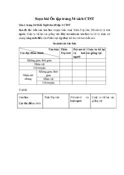 Soạn bài Ôn tập trang 34 sách CTST