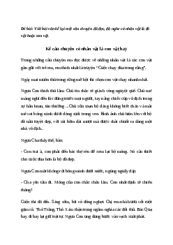 Kể lại một câu chuyện có nhân vật là đồ vật hoặc con vật (6 mẫu)Tiếng việt 4| Chân trời sáng tạo
