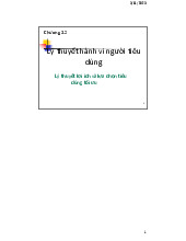 Chương 3 - slides Lý thuyết hành vi người tiêu dùng môn Kinh tế vi mô | Học viện Nông nghiệp Việt Nam