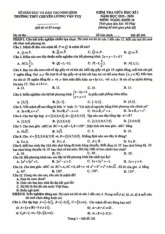 Đề giữa học kì 1 Toán 10 năm 2025 – 2026 trường chuyên Lương Văn Tụy – Ninh Bình