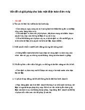 Tài liệu học tập Các vấn đề và giải pháp bảo mật môn Điện toán đám mây | Trường Đại học Bách Khoa Hà Nội