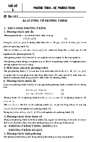 Bài tập phương trình và hệ phương trình có lời giải chi tiết – Nguyễn Phú Khánh, Huỳnh Đức Khánh