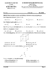 Đề thi thử tốt nghiệp THPT năm 2025 môn Toán sở GD&ĐT Cà Mau