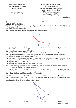 Đề thi giữa kỳ 2 Toán 11 năm 2023 – 2024 trường THPT chuyên Hùng Vương – Phú Thọ