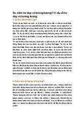 So sánh tư duy và tưởng tượng? Ví dụ về tư duy và tưởng tượng