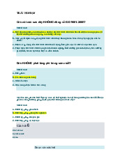 Trắc nghiệm Quản trị chất lượng | Đại học Hà Tĩnh