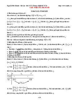 Cực trị của hàm số - Ebook