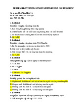 Đề kiểm tra giữa kỳ môn Chủ nghĩa xã hội khoa học | Trường Đại học Kiến trúc Đà Nẵng