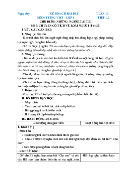 Giáo án Tiếng Việt lớp 4 Tuần 13 | Chân trời sáng tạo