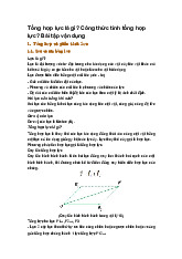 Tổng hợp lực là gì? Công thức tính tổng hợp lực? Bài tập vận dụng