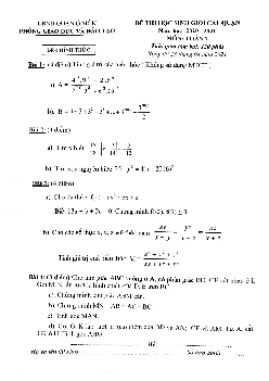 Đề học sinh giỏi cấp quận Toán 7 năm 2020 – 2021 phòng GD&ĐT Ô Môn – Cần Thơ