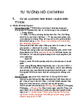 Đề cương môn Tư tưởng Hồ chí minh - trường đại học kinh tế- tài chính thành phố Hồ chí minh