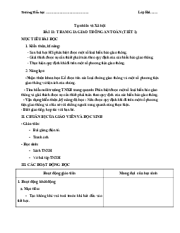 Giáo án Tự nhiên và xã hội 2 sách Chân trời sáng tạo (Cả năm)| Bài 11