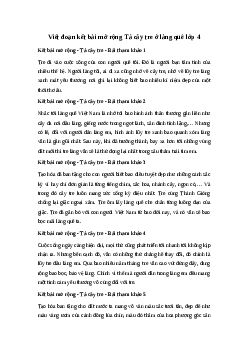 Top 12 đoạn Kết bài mở rộng Tả cây tre ở làng quê | Tập làm văn 4