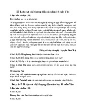 Đề khảo sát chất lượng đầu năm môn Văn lớp 10 năm 2024 (Đề 7)