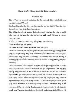 Chúng ta có thể đọc nhanh hơn? | Soạn văn 7 Chân trời sáng tạo