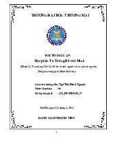 Tư tưởng Hồ Chí Minh về con người và sự vận dụng của Đảng ta trong giai đoạn hiện nay | Bài thảo luận tư tưởng Hồ Chí Minh