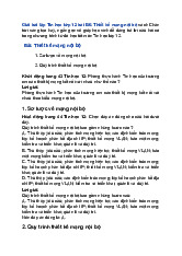 Giải SGK Tin học 12 Chân trời sáng tạo Bài B6: Thiết kế mạng nội bộ