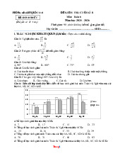 Đề Kiểm Tra Cuối Học Kỳ 2 Toán 6 Cánh Diều Phòng GD Quốc Oai 2025-2026