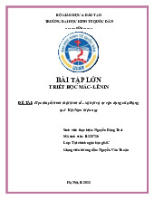Học thuyết hình thái kinh tế - xã hội và sự vận dụng của Đảng ta ở Việt Nam hiện nay | Bài tập lớn môn triết học mác - lênin