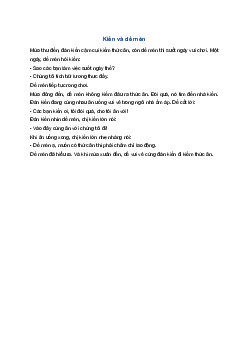 Kể chuyện Kiến và dế mèn | Tiếng việt 1 Kết nối tri thức