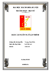 Báo cáo môn Ngôn ngữ lập trình | Trường Đại học Bách Khoa Hà Nội