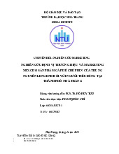 Nghiên Cứu Định Vị & Marketing Mix Cà Phê Trung Nguyên môn Marketing | Trường Đại Học Nha Trang