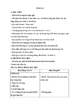 Tuần 26 | Giáo án buổi 2 Tiếng Việt học kì 1 | Cánh diều
