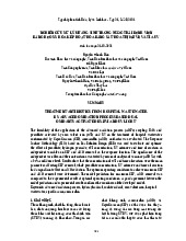 Nghiên cứu xử lý kháng sinh trong nước thải bệnh viện bằng AOPs | Các phương pháp xử lý nước và nước thải | Trường Đại học Khoa học Tự nhiên, Đại học Quốc gia Hà Nội