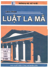 Giáo trình Luật La Mã | Trường đại học Luật Hà Nội