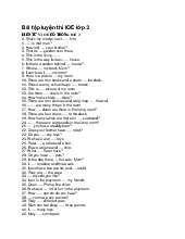 Bài tập luyện thi IOE lớp 3 - Tiếng Anh 3
