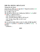 Kiểm tra chương 1 Xác suất thống kê | Đại học Kinh tế kỹ thuật công nghiệp