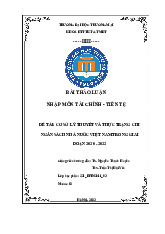 Thực trạng chi NSNN 2020-2022 | Bài thảo luận Nhập môn Tài chính - Tiền tệ