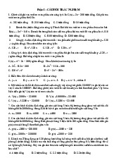Bài tập ôn thi cuối kỳ: Câu hỏi trắc nghiệm và tự luận môn Toán cao cấp C1 | Trường Đại học Duy Tân
