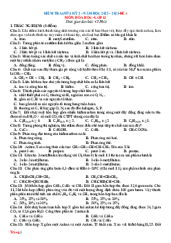 Đề thi giữa HK 2 Hóa 11 năm 2022-2023 - Đề 4 (Có đáp án)