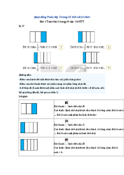 Giải SGK môn Toán 3 - Bài 14: Một phần mấy Kết nối tri thức | Kết nối tri thức