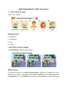 Sách Smart Start 3 Unit 2 Family Lesson 2