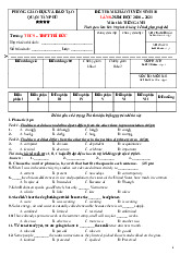 Đề tham khảo tuyển sinh 10 lần 8 - Môn Tiếng Anh