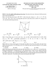 Đề khảo sát chất lượng bồi dưỡng thi chọn học sinh giỏi cấp tỉnh | Toán 12