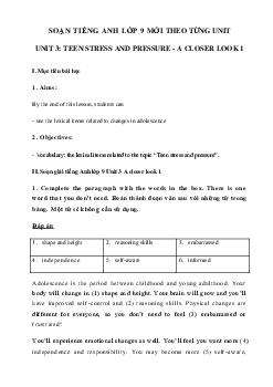 Unit 3 lớp 9 A closer look 1