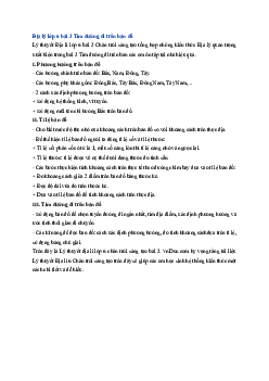 Lý thuyết địa lý lớp 6 bài 3 | Chân trời sáng tạo