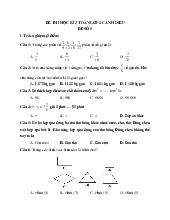 Đề thi cuối học kỳ 2 môn Toán lớp 4 năm học 2024 - 2025 - Đề số 5 | Bộ sách Cánh diều