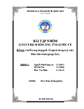 Chuỗi cung ứng quốc tế ngành hàng may mặc và phân tích trường hợp Zara | Môn Quản trị chuỗi cung ứng quốc tế - Đại học Kinh Tế Quốc Dân