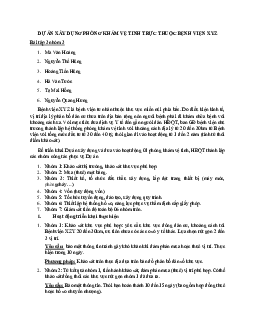 Bài báo cáo " Dự án xây dựng phòng khám vệ tinh trực thuộc bệnh viện" | Đại học Thăng Long