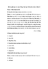 Đề thi giữa học kỳ 1 môn Tiếng Việt lớp 3 năm học 2024 - 2025 - Đề số 3 | Bộ sách Kết nối tri thức