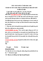 Ôn tập: Tôn giáo trong thời kì quá độ lên chủ nghĩa xã hội | Môn Chủ nghĩa xã hội khoa học - Học viện Cán bộ Thành phố Hồ Chí Minh